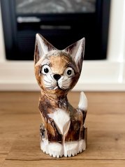 Kočička dřevěná 25cm