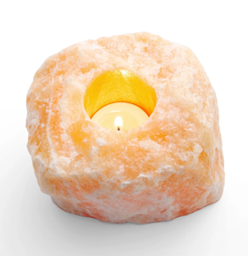 Svícen z oranžového kalcitu