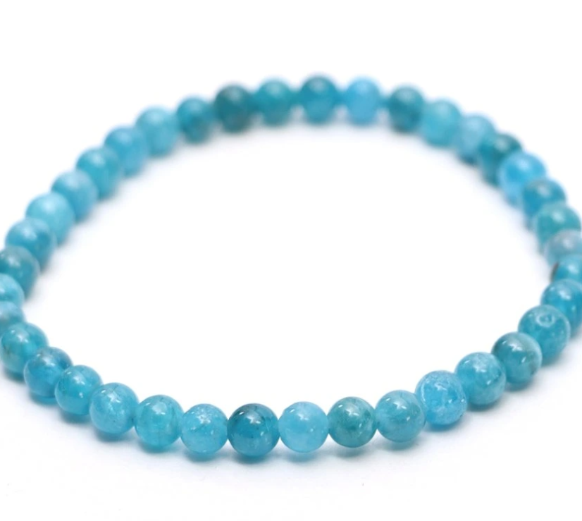 Dětský náramek z apatitu 4mm kuličky