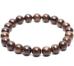 Náramek z bronzitu 8mm kuličky