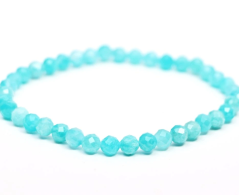 Náramek z amazonitu 4mm fazetový