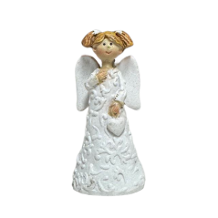 Andělíček v květovaných šatech 6cm