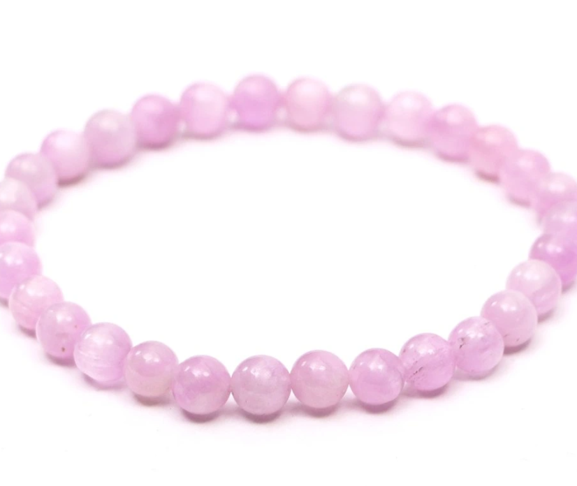 Náramek z kunzitu 5mm kličky AA kvalita