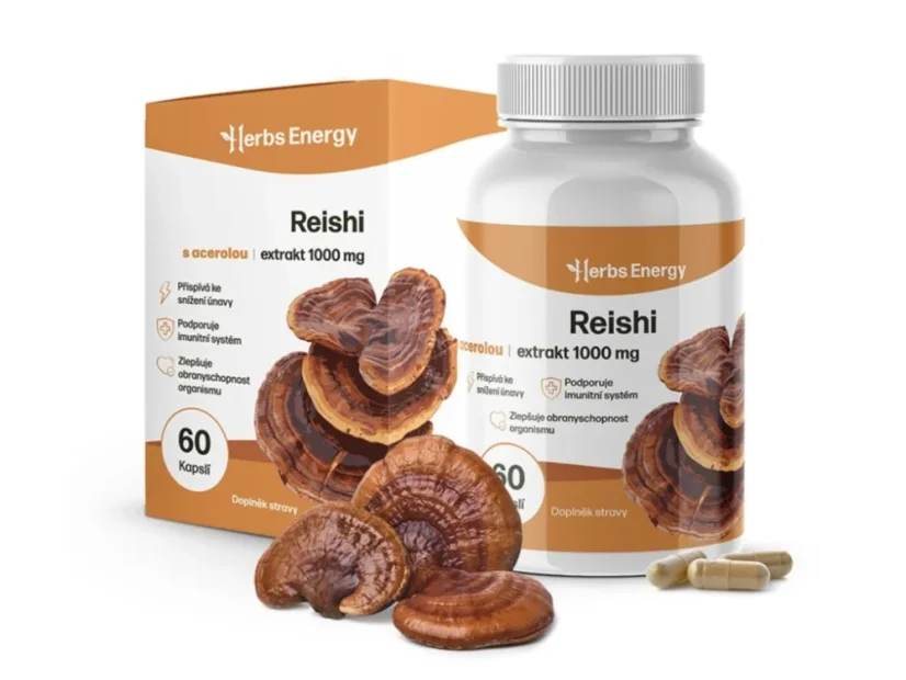 Reishi Extrakt 1 000 mg + Acerola | 60 kapslí