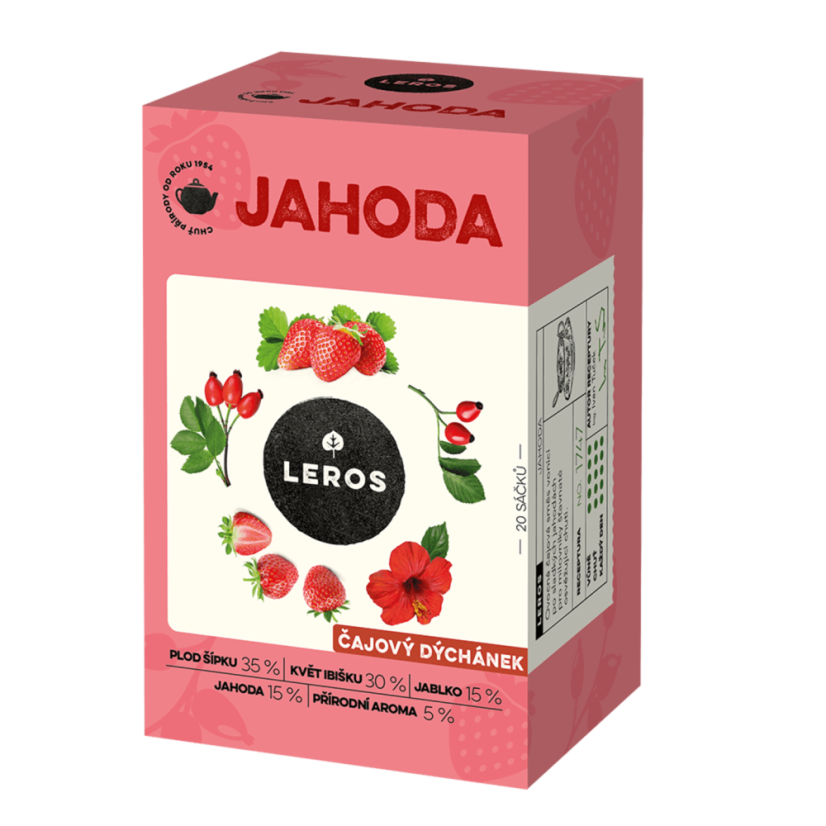 Čajový dýchánek JAHODA | 20 sáčků