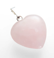 Přívěsek srdíčko z růženínu 1,5 cm - LÁSKA