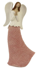 Anděl s růžovou sukýnkou 25cm