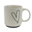 Keramický hrnek krémový se srdcem