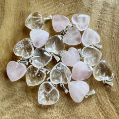 Srdíčko přívěšek z křišťálu nebo růženínu