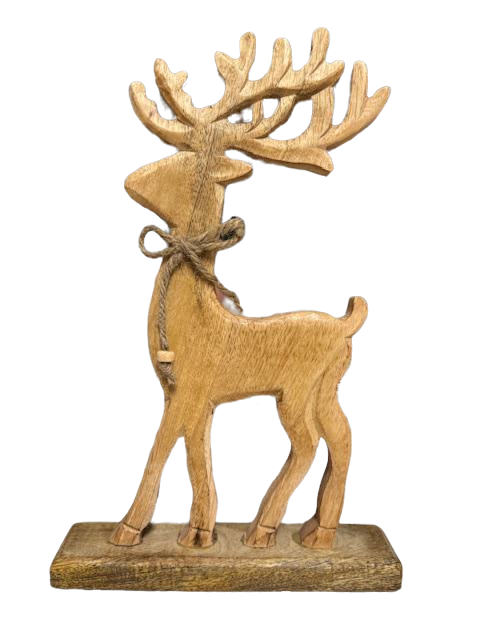 Dřevěný jelen 32cm