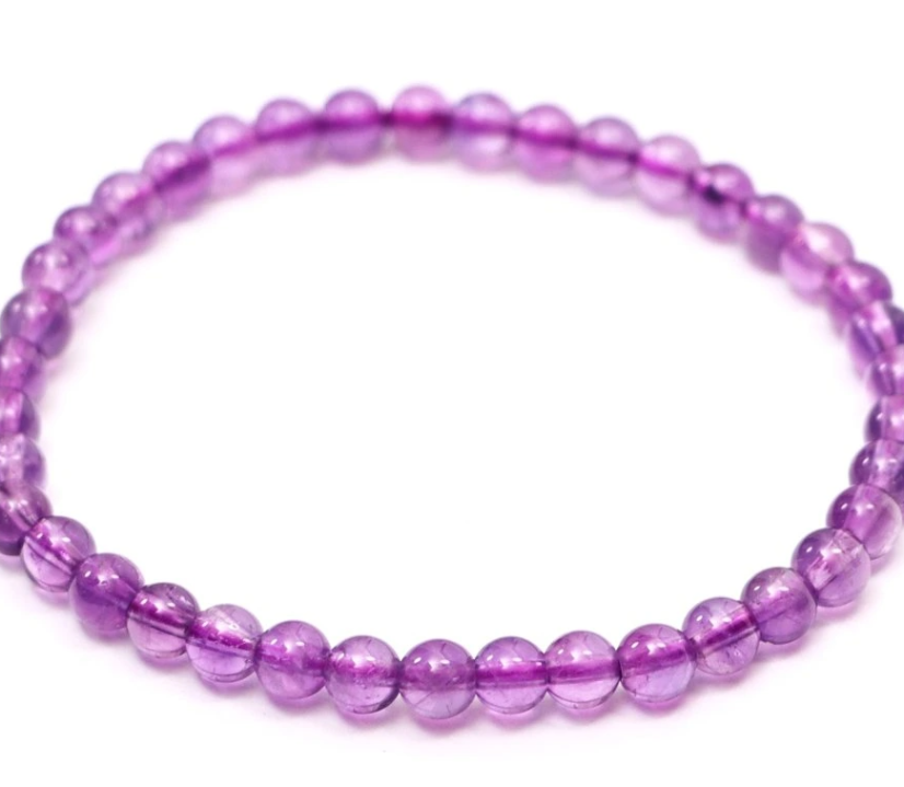 Dětský náramek z ametystu 4mm kuličky