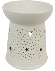 Aromalampa z porcelánu s hvězdičkami 13,6cm vysoká