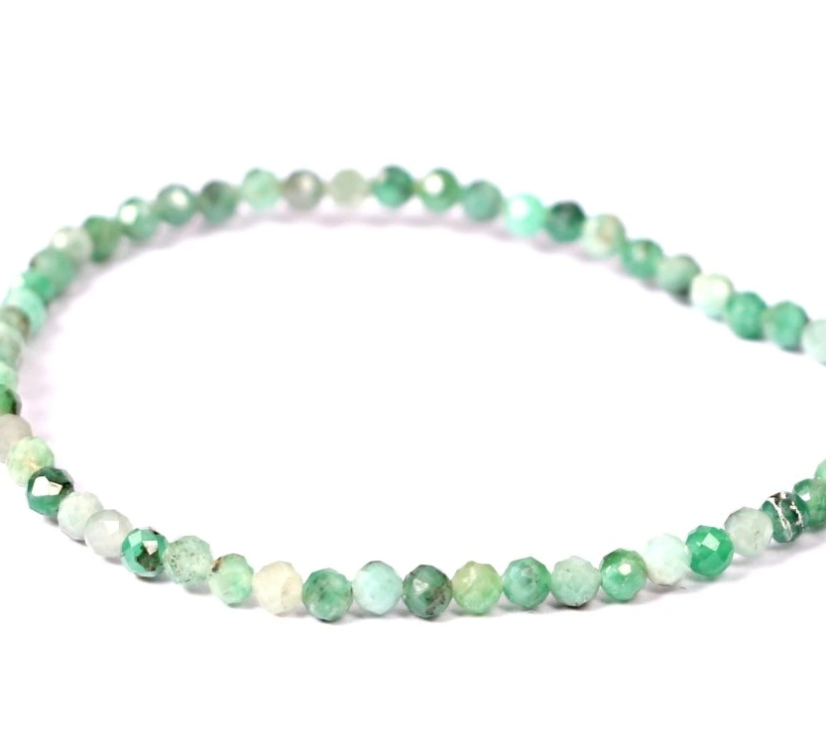 Náramek ze smaragdu AA kvalita 3mm fazetový