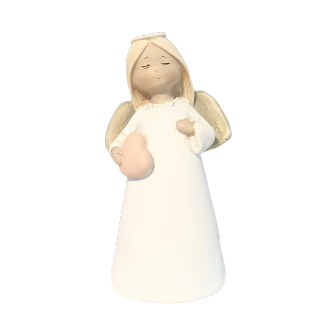 Anděl se srdcem a svatozáří 16,5cm