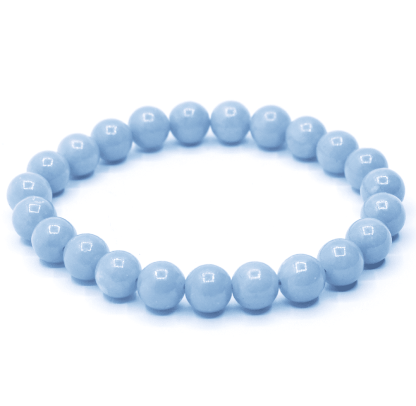 Náramek z angelitu 8mm kuličky AA kvalita