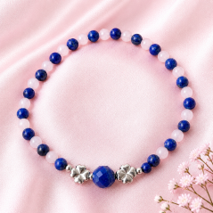 Náramek s lapis lazuli a křišťálem - POSÍLENÍ VZTAHŮ