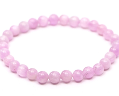 Náramek z kunzitu 8mm kličky AA kvalita