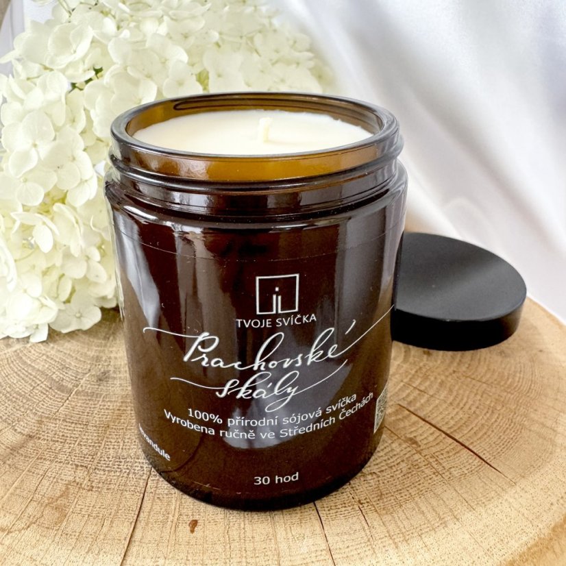 PRACHOVSKÉ SKÁLY přírodní sójová svíčka - Velikost: 180ml - 30 hodin hoření