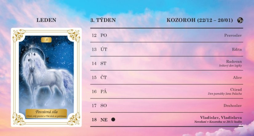 Luxusní týdenní kalendář 2026 PLÁN DUŠE - Varianta: Kalendář + sada Plán duše