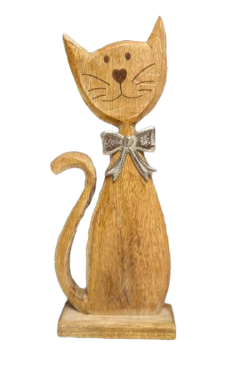 Dřevěná kočka 33cm