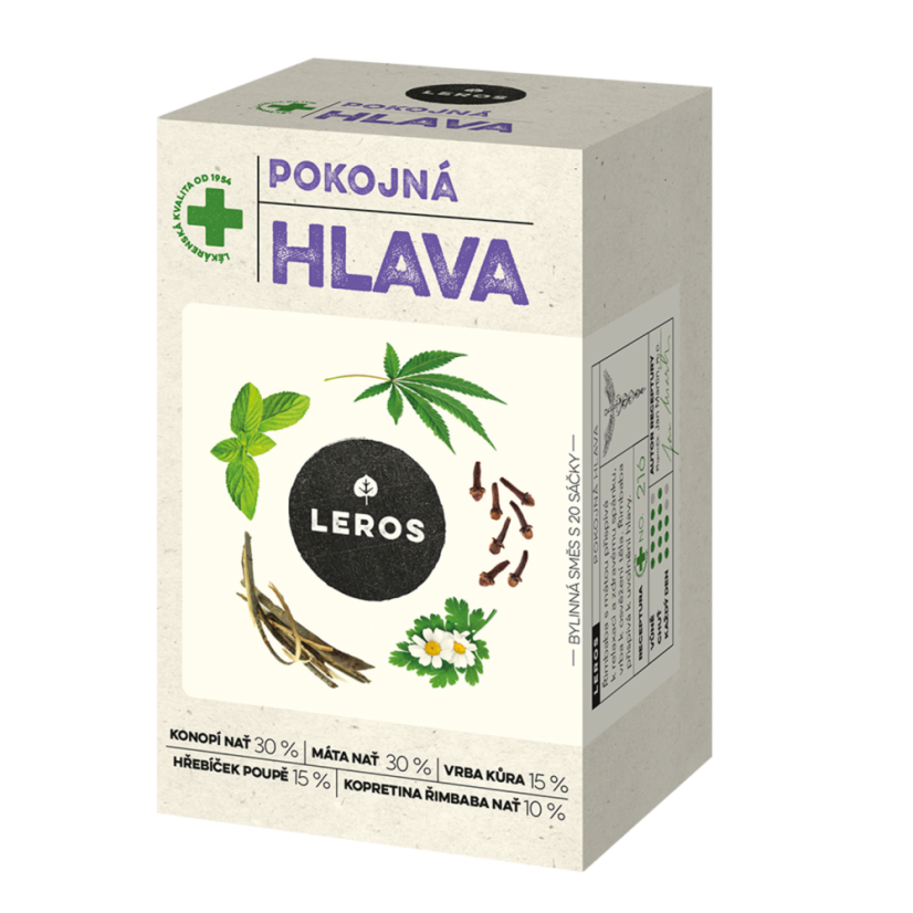 Bylinný čaj POKOJNÁ HLAVA | 20 sáčků