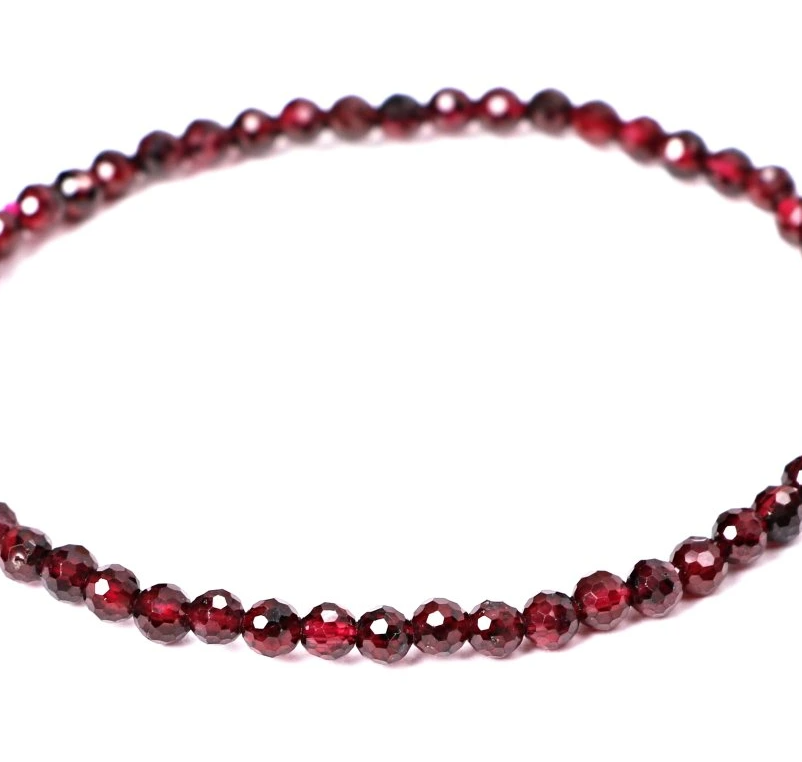 Náramek z granátu 4mm fazetový
