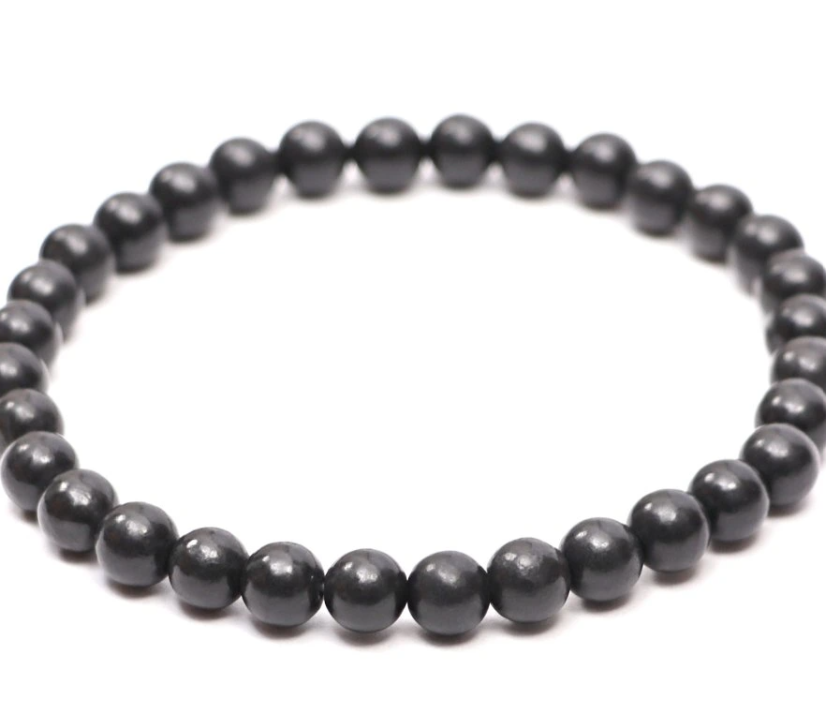 Náramek ze šungitu 6mm kuličky