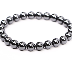 Pánský náramek z hematitu 8mm kuličky