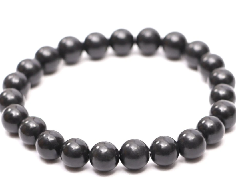 Náramek ze šungitu 8mm kuličky
