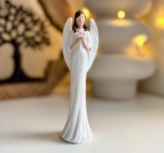 Anděl s květinami 15cm