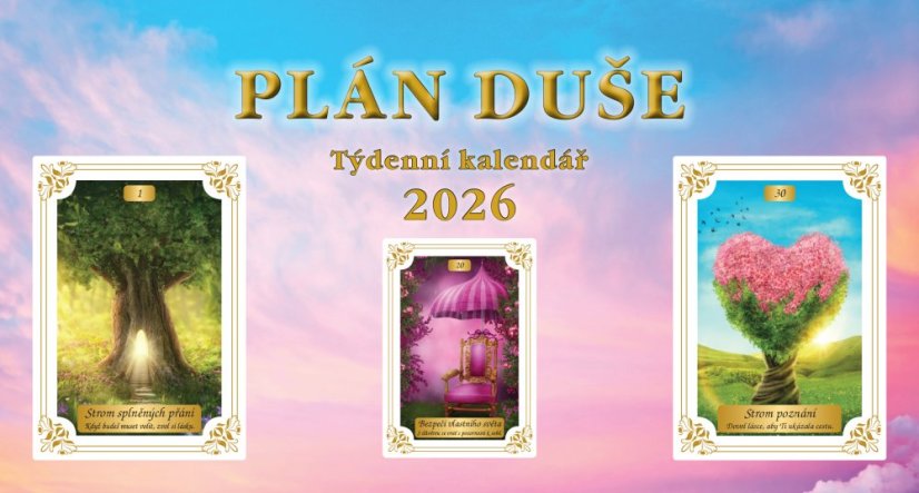 Luxusní týdenní kalendář 2026 PLÁN DUŠE - Varianta: Kalendář + sada Plán duše