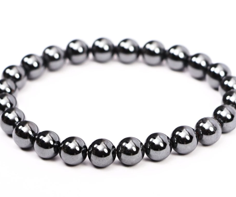 Pánský náramek z hematitu 8mm kuličky