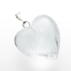 Přívěsek srdíčko z křišťálu 1,5 cm - SVĚTLO