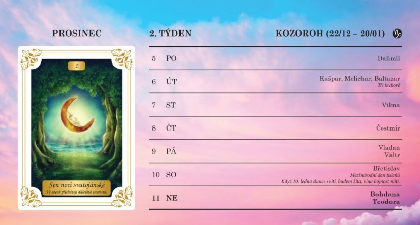 Luxusní týdenní kalendář 2026 PLÁN DUŠE - Varianta: Kalendář + sada Plán duše