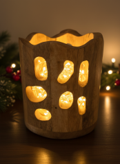 Dřevěný svícen pr. 8cm