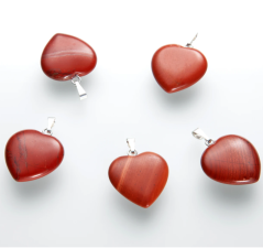 Přívěsek srdíčko z jaspisu 2 cm - UZEMNĚNÍ