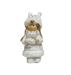 Andělíček v zimním kabátku a věnečkem 5cm