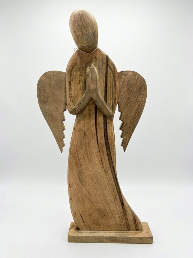 Anděl z mangového dřeva 78cm