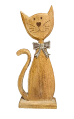 Dřevěná kočka 33cm
