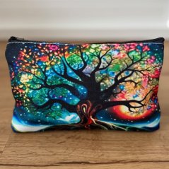 Taštička na karty | Strom života s noční oblohou