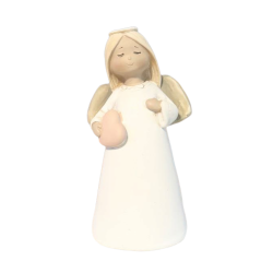 Anděl se srdcem a svatozáří 16,5cm