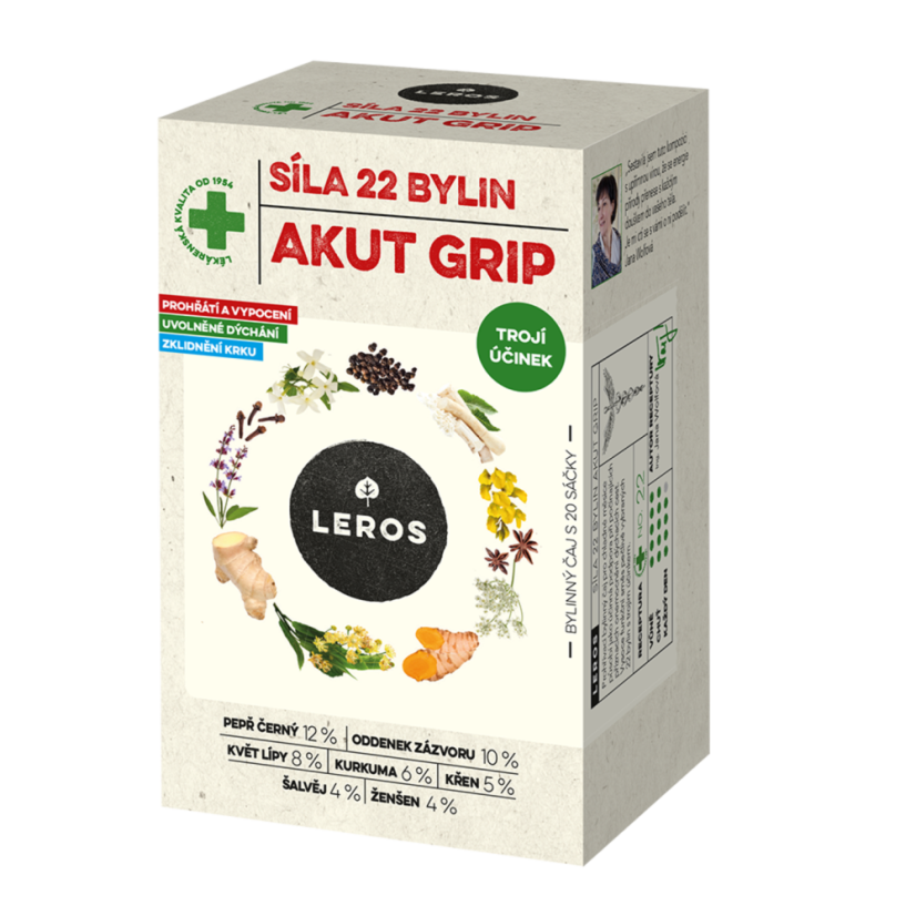 Bylinný čaj SÍLA 22 BYLIN - AKUT GRIP | 20 sáčků
