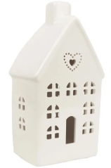 Domeček keramický s LED osvětlením 18cm