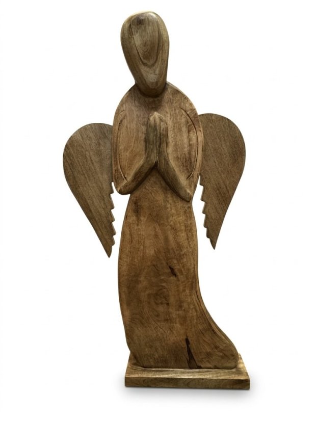 Anděl z mangového dřeva 108cm