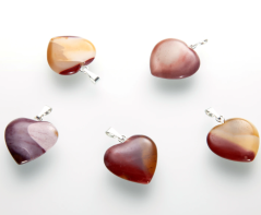 Přívěsek srdíčko z mokaitu 2 cm - NOVÉ ZAČÁTKY