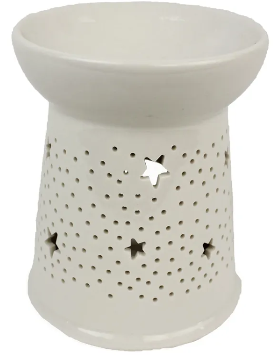 Aromalampa z porcelánu s hvězdičkami 13,6cm vysoká