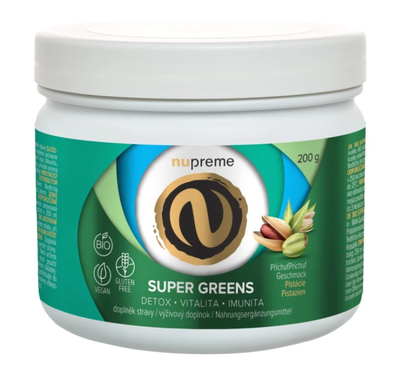 Super Greens BIO prášek s příchutí pistácie | 200g