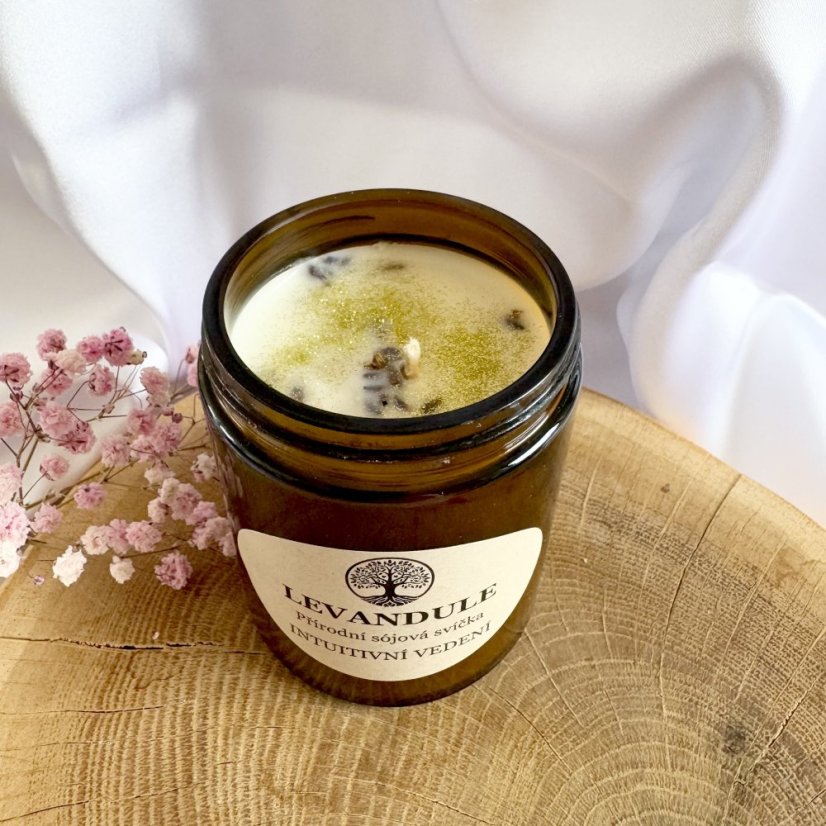 LEVANDULE přírodní sójová svíčka - Objem: 120ml