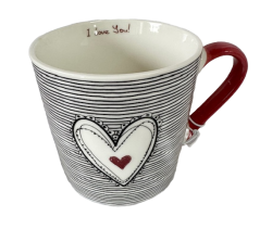 Porcelánový hrnek se srdcem