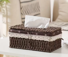 Box na ubrousky v tmavě hnědé barvě